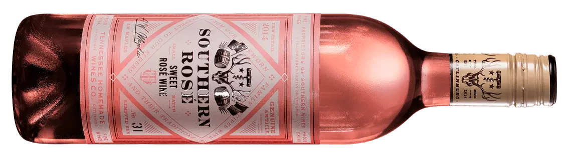 Southern Rose wine from Tennessee Homemade Wines in Gatlinburg, Tennessee.