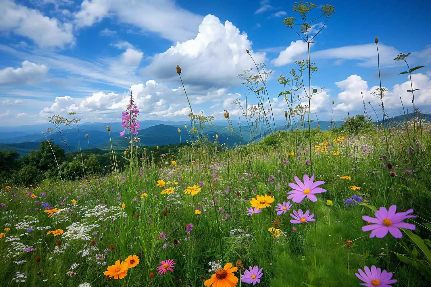 Wildflowers in the Great Smoky Mountain National Park in East Tennessee.