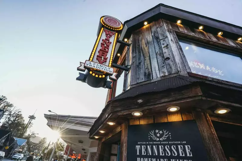 Tennessee Homemade Wines in downtown Gatlinburg, Tennessee.