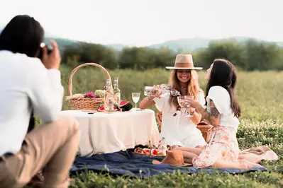 a picnic is one of the best wine and wellness Smokies activities