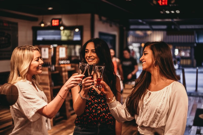 group of friends on the Gatlinburg Wine Trail