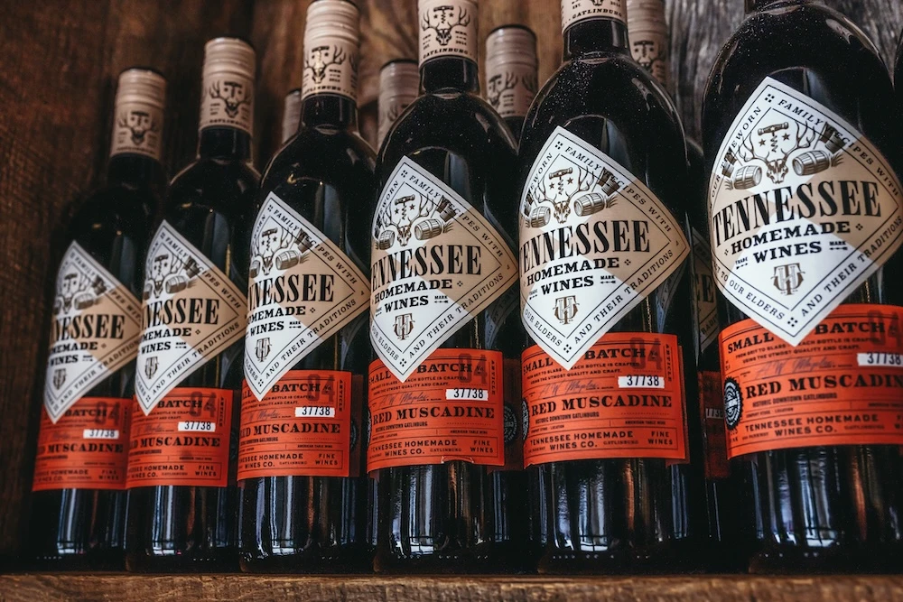 our red tennessee muscadine wine