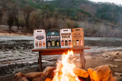 Tennessee wine from the Gatlinburg Wine Trail by the fire